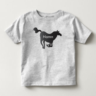 Långärmad tröja med häst & namn kleinkind t-shirt