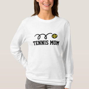 Langärmelige Tennis-Mama-Shirts für sportliche Müt T-Shirt