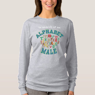 Langärmeliger ISO AlphaBet Männlicher T - Shirt