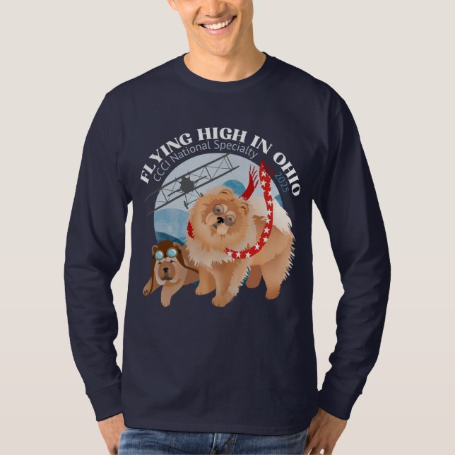 Langärmeliger T - Shirt - Dunkel mit Logo (Vorderseite)