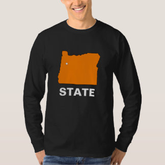 Langärmeliger T - Shirt mit Oregon Staat Kontur