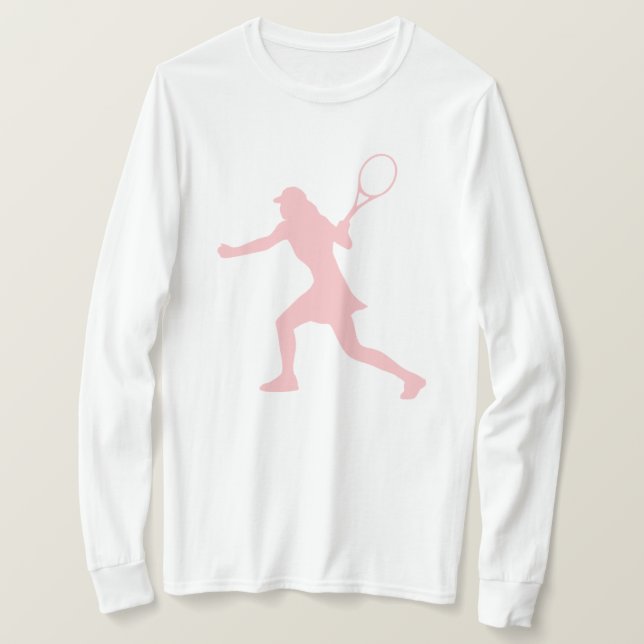 Langärmeliges Tennis-Shirt für Damen | Benutzerdef T-Shirt (Design vorne)