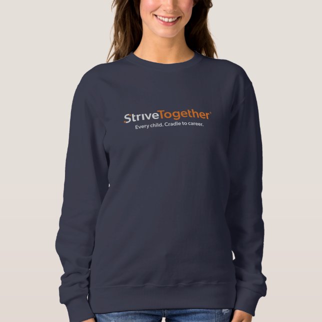 Langarmiges navyblaues T-Shirt Sweatshirt (Vorderseite)