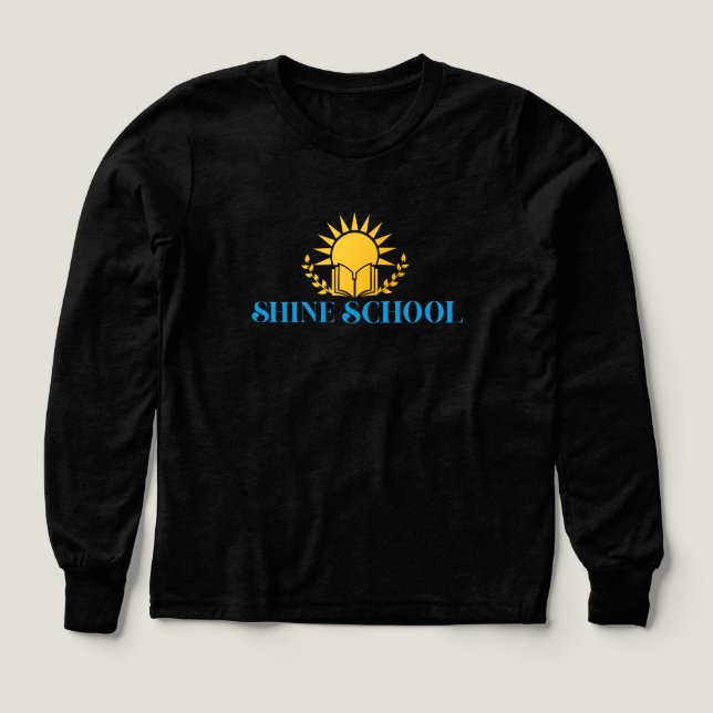 Langarmshirt für Kinder mit Farb-Logo (Design Vorderseite)