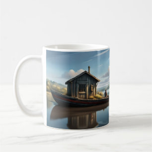 Langboot, kleiner Haufen Kaffeetasse