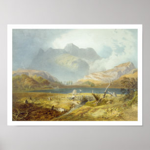 Langdale Spiesse, "vom englischen See-Bezirk", Poster