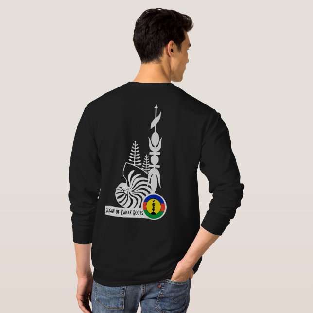 Lange Ärmel-T-Shirts Strength of Kanak Roots T-Shirt (Schwarz voll)