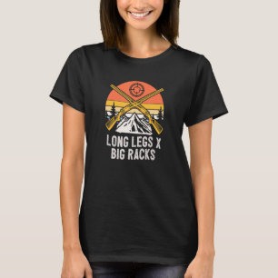 Lange Beine x Große Geweihe Hirschjagd-Elchjäger-E T-Shirt