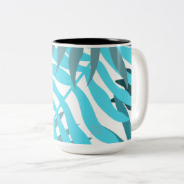 Lange Blätter Schöne Natur Zweifarbige Tasse
