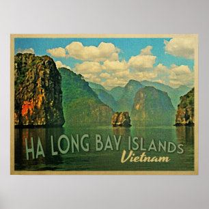 Lange Bucht-Inseln Vietnam ha Poster