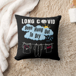 LANGE COVID wurde zum Trocknen aufgetragen Kissen