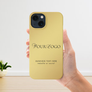 Lange dünne Logokombination Gold iPhone 13 Hülle