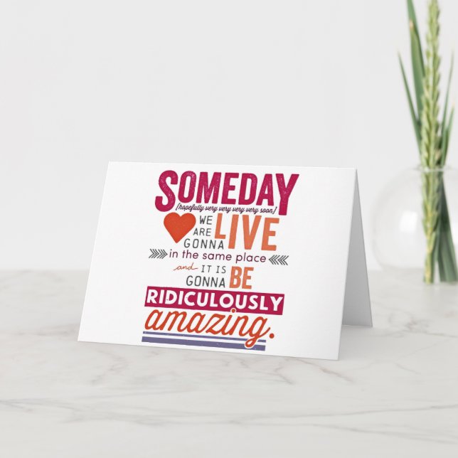 **LANGE ENTFERNUNG** GEBURTSTAG WÜNSCHT SICH FÜR S KARTE (Vorderseite)