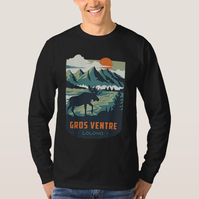 Lange Flitterwochen LOLOLOHO Gros Ventre Wildernes T-Shirt (Vorderseite)