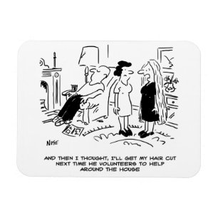 Lange Frisur ohne Haarschnitt oder Haarstyling Magnet