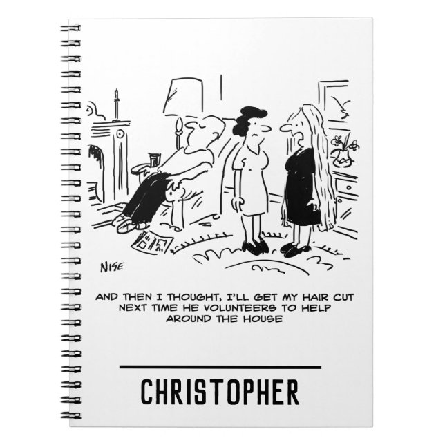 Lange Frisur ohne Haarschnitt oder Haarstyling Notizblock (Vorderseite)