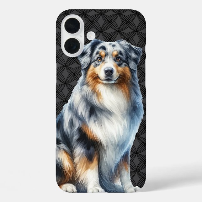 LANGE HAIRED FLUFFY AUSTRALIAN SHEPHERHERDOG Case-Mate iPhone HÜLLE (Rückseite)