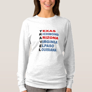 Lange Hemden an Frauen TRAVEL USA T-Shirt