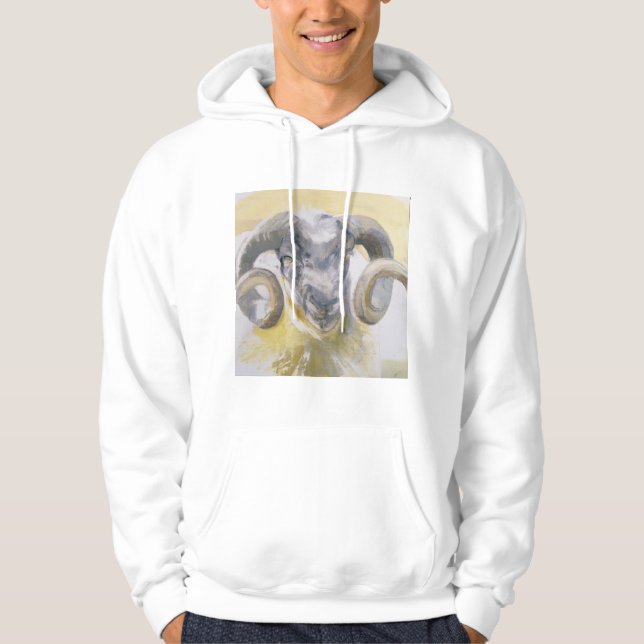Lange Horn-Schafe 2 Hoodie (Vorderseite)