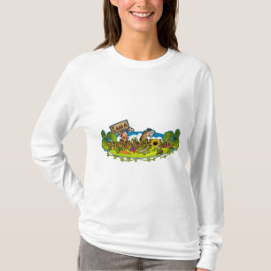 Lange Hülse der Farmaholic Logo-Damen-Hoody T-Shirt