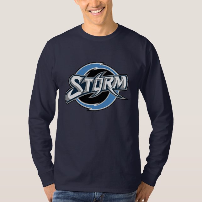 Lange Hülse des Sturms der Männer T-Shirt (Vorderseite)