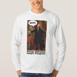 Lange Hülse George Washingtons WTF (mit Titel) T-Shirt