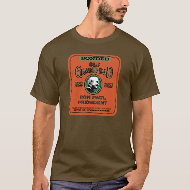 Lange Hülse Ron Pauls Brown T-Shirt (Vorderseite)