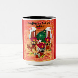 Lange Hunde und Wurzelbierbuddies Tasse