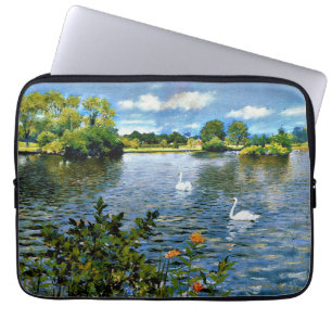 Lange Insel See, schöne Kunst, Laptopschutzhülle