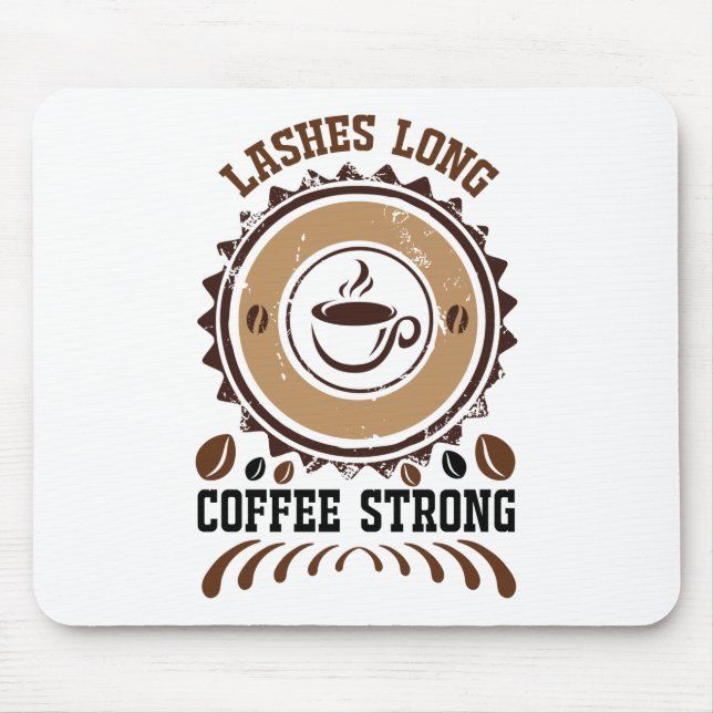 lange Kaffeemaschine Mousepad (Vorne)