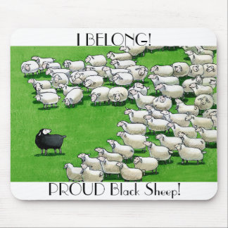 Lange Lämmer verloren: STOLZ schwarzes Schafmousep Mousepad