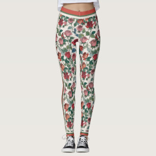 Lange Rote Rosen aus Stechlee mit Racing Streifen Leggings