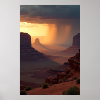 Lange Schatten, ferner Regen Poster