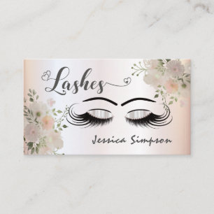Lange schöne Lashes elegante Blumen Visitenkarte