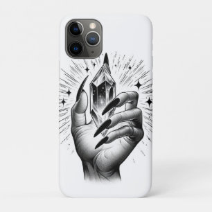 Lange schwarze Nägel und Kristallenergie Magie Vin Case-Mate iPhone Hülle