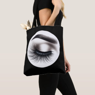 Lange schwarze wimperige Wimpernverlängerungen Sch