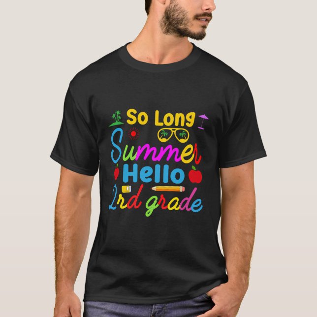 Lange Sommer Hallo 2. zweite Klasse zurück Schule  T-Shirt (Vorderseite)