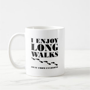 Lange Spaziergänge weg von allen Lustiger Becher Kaffeetasse