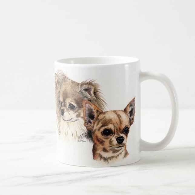 Lange und glatte Mantel-Chihuahua Kaffeetasse (Rechts)