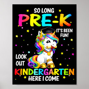 Lange Vorschule Kindergarten Hier kommt Einhorn Poster