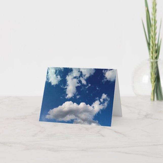 Lange weiche Wolke Dankeskarte (Vorderseite)