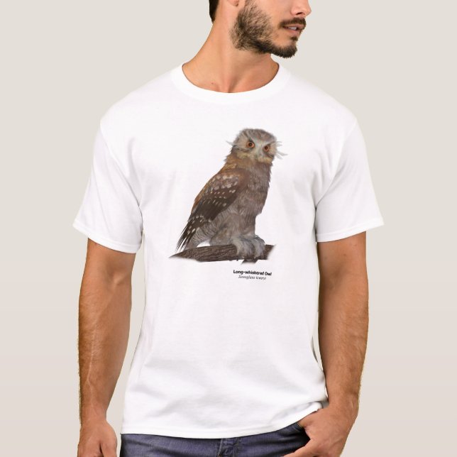 Lange-whiskered Eule T-Shirt (Vorderseite)