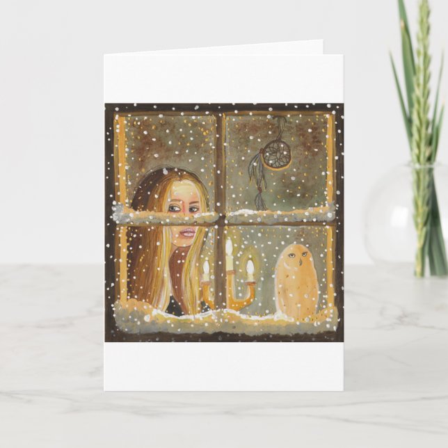 Lange Winterabende Grußkarte Karte (Vorderseite)