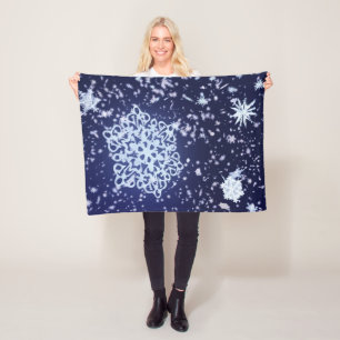 Lange Winternacht Fleece Blanket