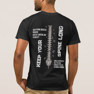 Lange Wirbelsäulen-Stabilitätsanatomie T-Shirt