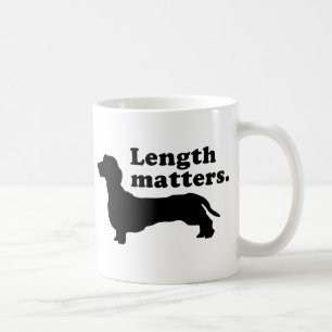 "Längen-Angelegenheiten." (Dackel) Kaffeetasse