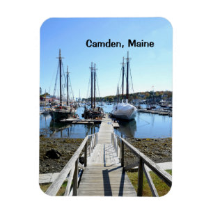 langer Holzsteg im Hafen von Camden, Maine Magnet