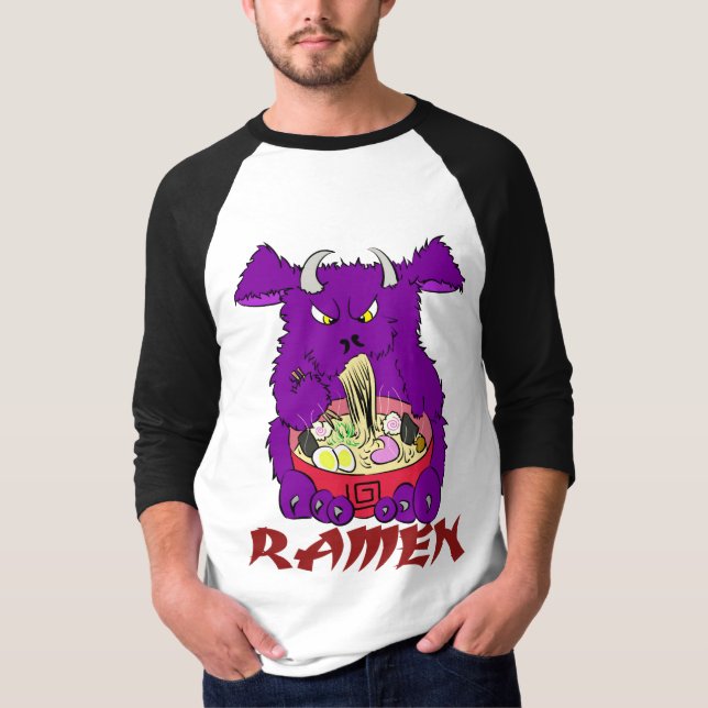 langer Hülsen-T - Shirt des Ramenmonsters (Vorderseite)