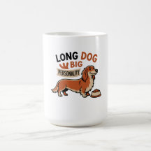 Langer Hund Cartoon mit großer Persönlichkeit
