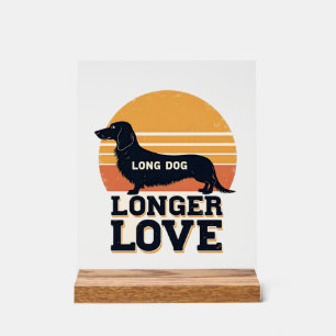 Langer Hund Längere Liebe Vintage Dachshund Sonnen Acrylschild